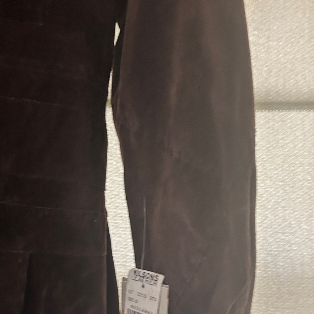 Wilsons Leather Dark Brown Faux Fur Collar Trench Coat - Picture 4 of 5